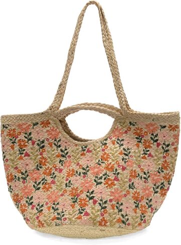 Joy Susan M6039 Womens Jute Tote Bag Shoulder Handbag in Kuwait
