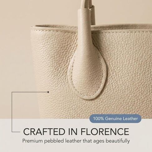 Perla Satchel Crossbody Mini Italian Leather Classy Purse | Italian Pebbled Leather, Small Structured Handbag, Top Handle, Crossbody Purse in Saudi Arabia