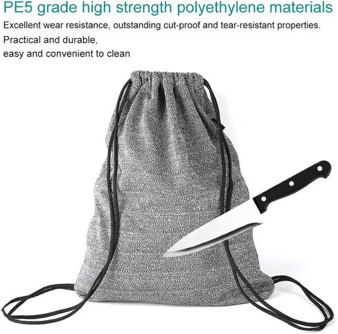 Cut Proof Bag, Cut Proof Bag PE Grade Anti Theft Cut Proof Drawstring Bag Portable Travel Safety Backpack Anti Theft Bag Universal Anti Theft Backpack for Car Plane Train Bike Boat in Kuwait