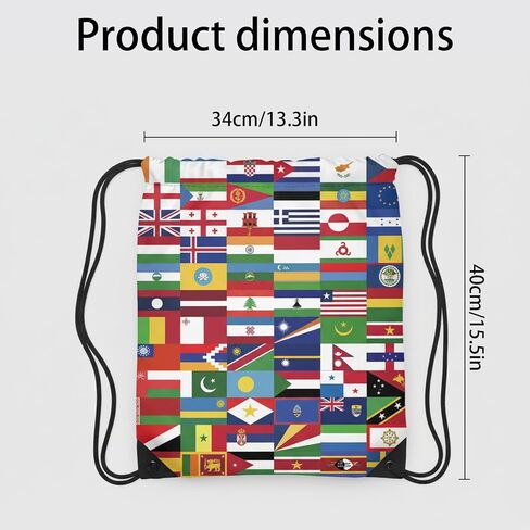 World Cup Drawstring Bag 2026 Soccer Merchandise,International Flags Football Decorations Accessories,Great Gifts for Fans,Multicultural Travel Gym String Bag for World Cup Events,Sports&Daily Use in Kuwait
