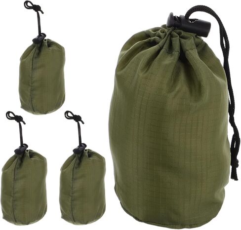 SOIMISS 4Pcs Mesh Drawstring Bags Water-Resistant Nylon Utility Pouches for Camping Gear Raincoat Storage Travel Outdoor Organization in Saudi Arabia