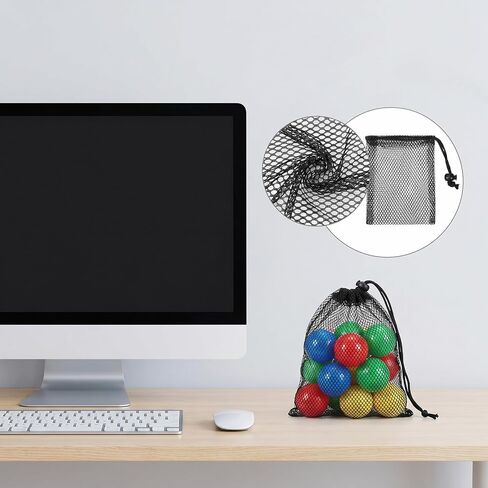 10 PCS Small Mesh Bags Drawstring, Black Mesh Drawstring Bag, Small Nylon Net Bag with Drawstrings for Travel, Toiletry, Outdoor Activities in Kuwait