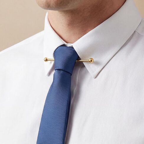 Shirt Collar Pins for Men with Gold Silver Tone, 2PCS Mens Collar Bar, Titanium Steel Business Collars Clip Tie Clips for Men Anniversary Wedding Party Business Meeting in Kuwait