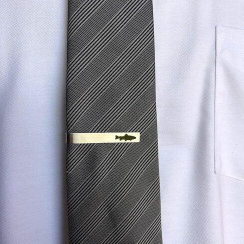 Trout Tie Bar – Handmade Stainless Steel Fishing Tie Clip for Men, Fly Fisherman Gift, Outdoor Sportsman Accessories in Kuwait