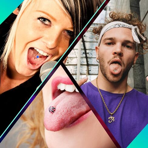 CrazyPiercing 14g Tongue Ring Barbells 150Pcs Wholesale Tongue Rings Assorted Colors for Women Man in Kuwait