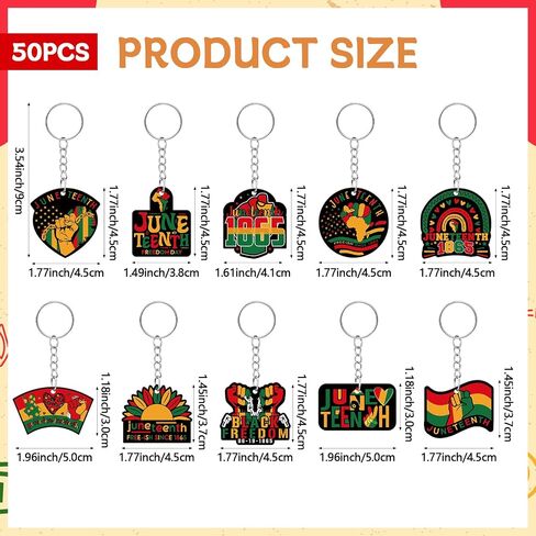 Uoeo 50 Pcs Juneteenth Keychain Gifts Bulk Wooden Juneteenth Party Favors 1865 Freedom Day Juneteenth Decorations for Women Men Key Ring Accessories African American Gifts Supplies, 10 Styles in Saudi Arabia