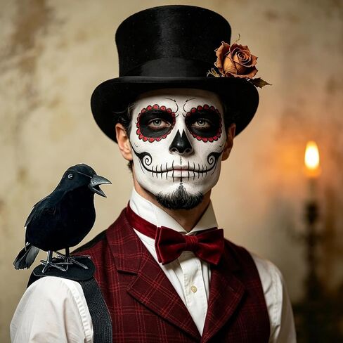2-Pack Fake Black Crows, Birds Accessories Small Feather Shoulder Ravens Gothic Costume with Straps Pins for Cosplay Party in Saudi Arabia