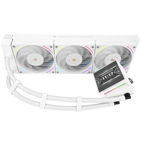 Thermalright Hyper Vision 360 UB ARGB White CPU Water Cooler,360mm Aio,IPS LCD Screen with 480x480 Resolution,Magnetic Panel Screen,Liquid CPU Cooler for AM4/AM5;Intel LGA1700/1851,3.95in LCD Display in Kuwait