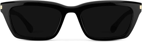 نظارات WearMe Pro WMP - نظارة شمسية مستطيلة مستقطبة على شكل عين القطة للسيدات: إطار ضيق لامع، نمط يومي أنيق in Kuwait
