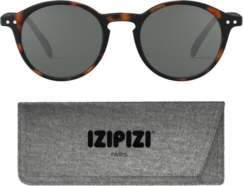 IZIPIZI SUN #D Sunglasses Men & Women Square Biobased Frame, Anti-Scratch Grey Lenses, 100% UV Category 3 Protection w/Pouch in Saudi Arabia