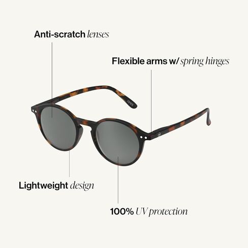 IZIPIZI SUN #D Sunglasses Men & Women Square Biobased Frame, Anti-Scratch Grey Lenses, 100% UV Category 3 Protection w/Pouch in Saudi Arabia