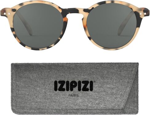 IZIPIZI SUN #D Sunglasses Men & Women Square Biobased Frame, Anti-Scratch Grey Lenses, 100% UV Category 3 Protection w/Pouch in Saudi Arabia