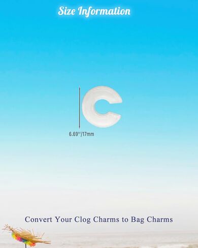 Bag Charms Clips - Convert Clog Charm to Bag Charm, Bag Adapters for Bogg Bag, Secure Fastner to Prevent Loss in Saudi Arabia