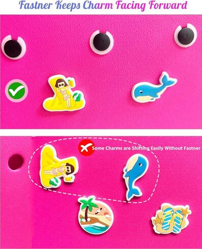Bag Charms Clips - Convert Clog Charm to Bag Charm, Bag Adapters for Bogg Bag, Secure Fastner to Prevent Loss in Saudi Arabia