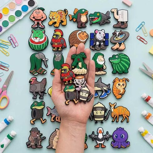 30 Pack Italian Brainrot Memes Shoe Charms for Sandles and Bracelets, PVC Waterproof Wristband Decorations, Brain Rot Party Gifts in Saudi Arabia