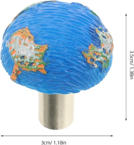 SUPVOX Earth Shaped Drawer Knobs 2pcs Cartoon Wardrobe Handles for Room Furniture Hardware Single Hole Pulls Decorative Cabinet Door Handles in Kuwait