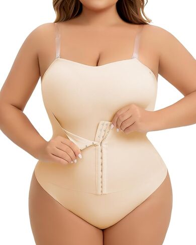 Full Body Shaper for Women Open Crotch Shapewear Plus Size Girdle Belly Shapewear Body Shaper Strapless in Saudi Arabia