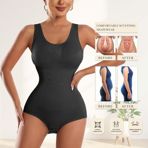 Women's Shapewear Bodysuit Tummy Control Hook Closure 3 Pack in Saudi Arabia