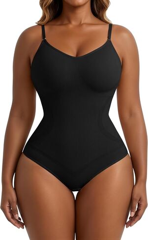 Xcutting Women's Shapewear Bodysuit Seamless Body Shaper Smooths Waist Shaping Everyday Jumpsuit Tummy Control Thong or Brief in Saudi Arabia