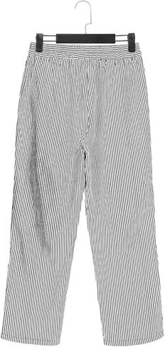 SHAOBGE Striped Linen Pants for Women Side Button Elastic Waist Straight Leg Cropped Pants Lightweight Trousers with Pockets in Saudi Arabia