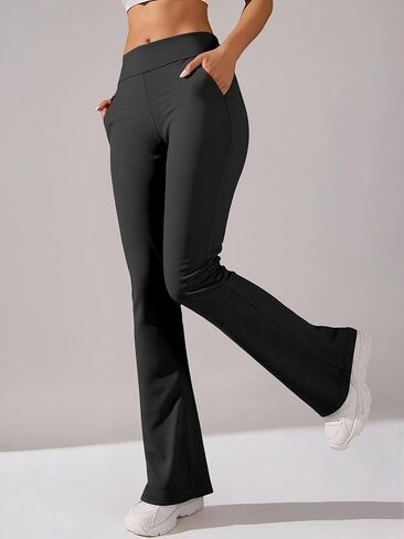 Women's Leggings for Women Yoga Casual Pants - High Waist Flare Stretchy with Poccket for Gym Casual Daily in Kuwait