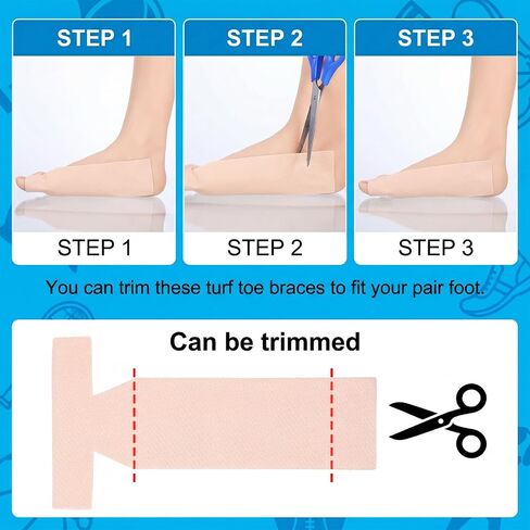 Sibba 6 Pcs Turf Toe T-Straps Adhesive Big Toe Splints & Braces for Men and Women Moleskin Toes Straighteners Fracture Big Toes Protector for Dislocations Hallux Valgus Correction One Size Fits Most in Kuwait