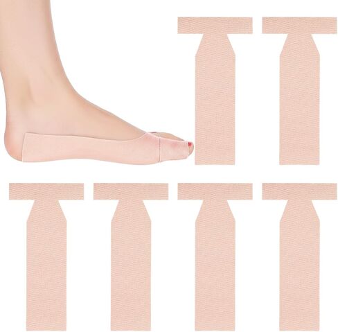 Sibba 6 Pcs Turf Toe T-Straps Adhesive Big Toe Splints & Braces for Men and Women Moleskin Toes Straighteners Fracture Big Toes Protector for Dislocations Hallux Valgus Correction One Size Fits Most in Kuwait
