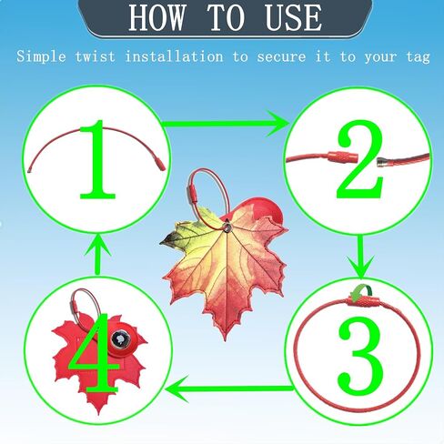1 PCS Cute Leather Luggage Tag Holder Case Compatible with AirTag,Hidden Compartment for Travel Suitcase Tracking Case with Stainless Steel Loop,Name ID Label(Maple Leaf A) in Saudi Arabia