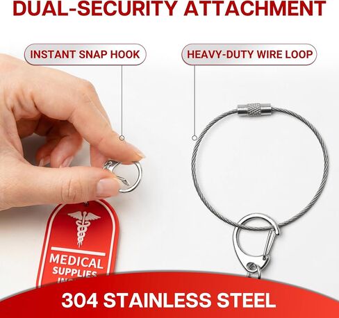 Medical Alert Tag 2 Pack, Double Sided Medical Equipment Luggage Tag, TSA Approved Medical Tag for CPAP/BIPAP Multi Functional Medical Device in Saudi Arabia