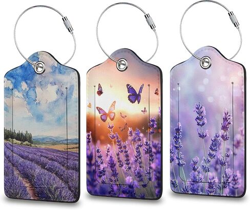 Peacock Luggage Tag for Suitcase, Privacy Cover ID Label with Stainless Steel Loop and Address Card for Travel Bag Suitcase Backpack, 3 Pack in Saudi Arabia