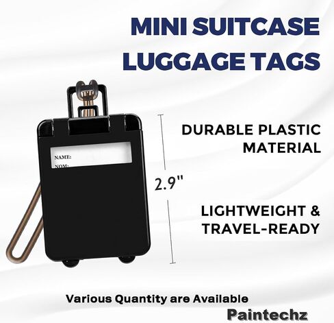Custom Luggage Tags Bulk, Personalized Suitcase Labels with Your Logo or Text, Durable Plastic ID Tags, Ideal for Company Travel & Events in Saudi Arabia