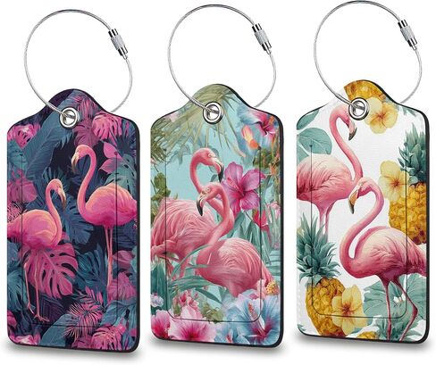 Peacock Luggage Tag for Suitcase, Privacy Cover ID Label with Stainless Steel Loop and Address Card for Travel Bag Suitcase Backpack, 3 Pack in Saudi Arabia