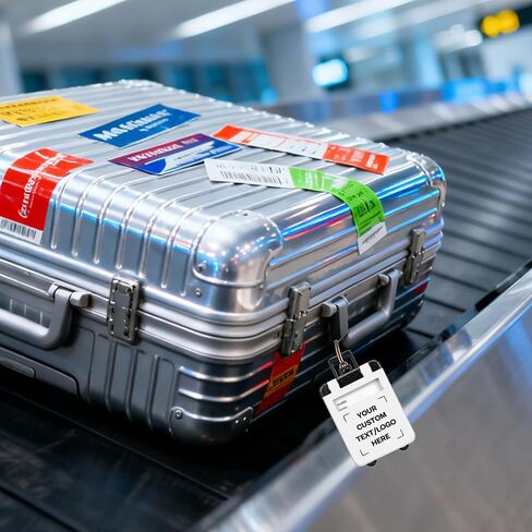 Custom Luggage Tags Bulk, Personalized Suitcase Labels with Your Logo or Text, Durable Plastic ID Tags, Ideal for Company Travel & Events in Saudi Arabia