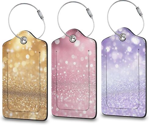 Peacock Luggage Tag for Suitcase, Privacy Cover ID Label with Stainless Steel Loop and Address Card for Travel Bag Suitcase Backpack, 3 Pack in Saudi Arabia