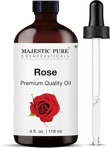 زيت عطري فاخر من Majestic Pure Rose 118 مل للناشرين وأجهزة الترطيب والتدليك والشموع التي تصنعها بنفسك والصابون والتنظيف والمنزل واليوجا والمكتب والهدايا - 118 مل in Kuwait