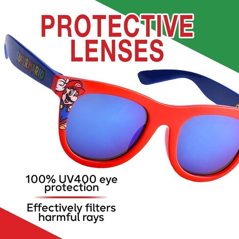 Sun-Staches Super Mario Sunglasses x2 - Mario and Luigi - Comfortable, & Durable UV-Protective Sunglasses in Kuwait