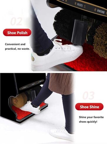 Electric Shoe Shine Polisher - Automatic Induction with Double Brushes, Overheating Protection, Smooth Operation for Home and Commercial Use in Kuwait