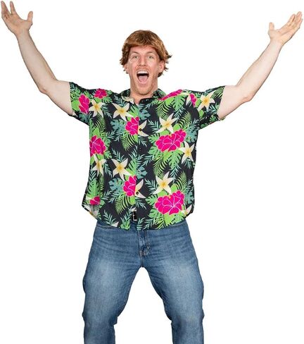 80s Adventure Movie Chunk Shuffle Hawaiian Shirt Halloween Costume Cosplay in Kuwait