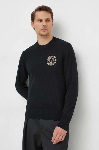 VERSACE JEANS COUTURE Sky Blue Logo Sweater – Everyday Elegance in Kuwait