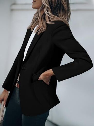 Cicy Bell Womens Casual Blazer + V Neck Silk Satin Tank Tops Bundle in Kuwait