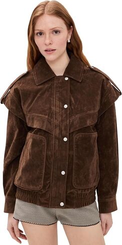 Avec Les Filles Women's Collared Bomber With Patch Pockets in Saudi Arabia