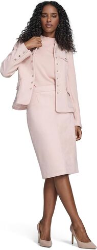 Tommy Hilfiger Women's Faux Suede Mandarin Collar Suit Blazer Jacket in Kuwait