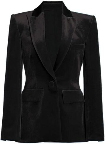 Velvet Jacket Blazers for Women Trendy Business Casual Button Up Fall Winter Outerwear Office Work Party in Saudi Arabia
