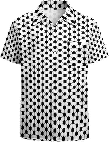 Hawaiian Shirt Men's Button Up Tropical Shirts Funny Short Sleeve Shirt in Kuwait