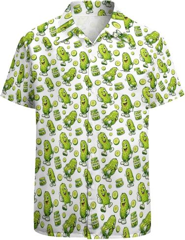 Hawaiian Shirt Men's Button Up Tropical Shirts Funny Short Sleeve Shirt in Kuwait