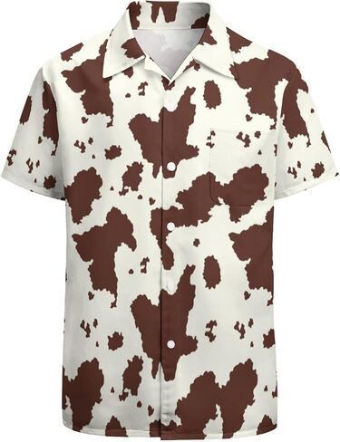 Hawaiian Shirt Men's Button Up Tropical Shirts Funny Short Sleeve Shirt in Kuwait