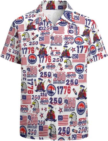 Hawaiian Shirt Men's Button Up Tropical Shirts Funny Short Sleeve Shirt in Kuwait