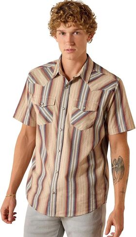 ARIAT Mens Retro Haver Fitted Snap Shirt in Kuwait