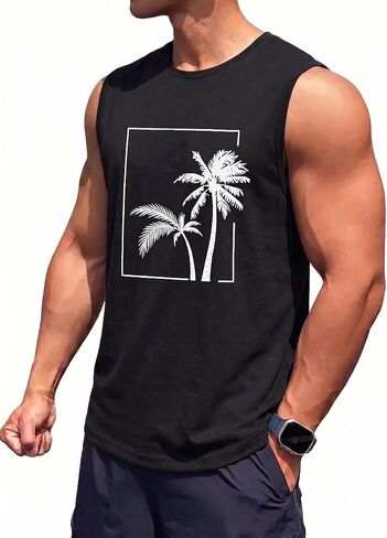 Mens Tank Tops Quick Dry Sleeveless Shirts Beach Summer UPF 50+ Tanks Gym Workout Muscle T Shirts in Saudi Arabia
