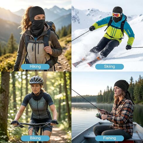 30 PCS Balaclava Ski Mask Full Face Cover Men Face Mask UV Protections Breathable Motorcycle Outdoor Sports Masks for Men Women Black in Kuwait